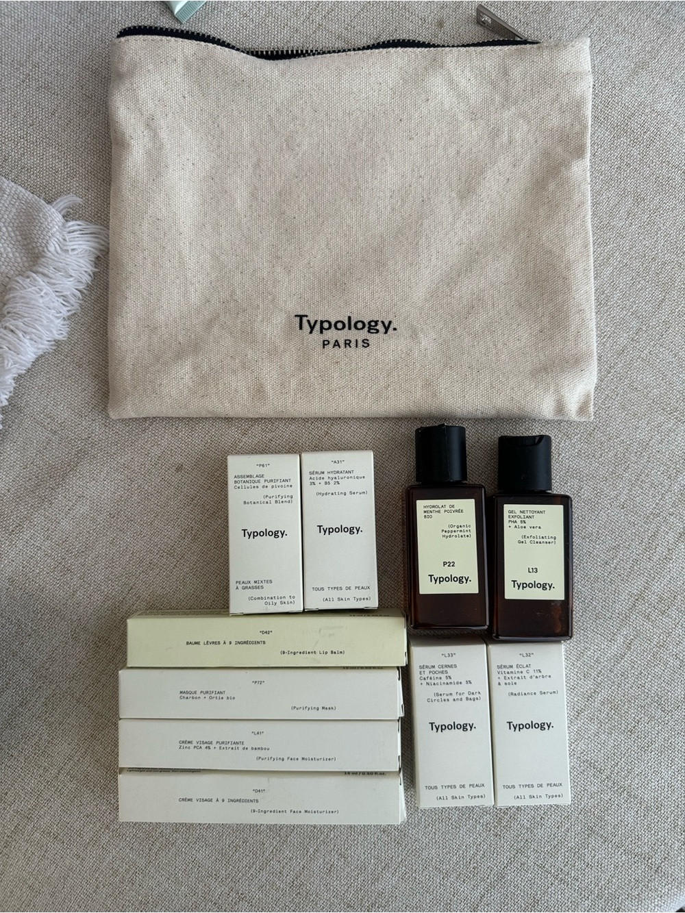 Typology.Paris. Discovery Gift Set
Face Care - 10 minis. Free pouch